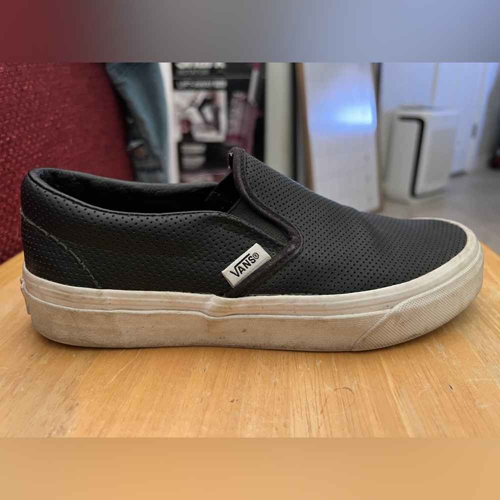 Vans Classic Slip On Perforated Leather Shoe